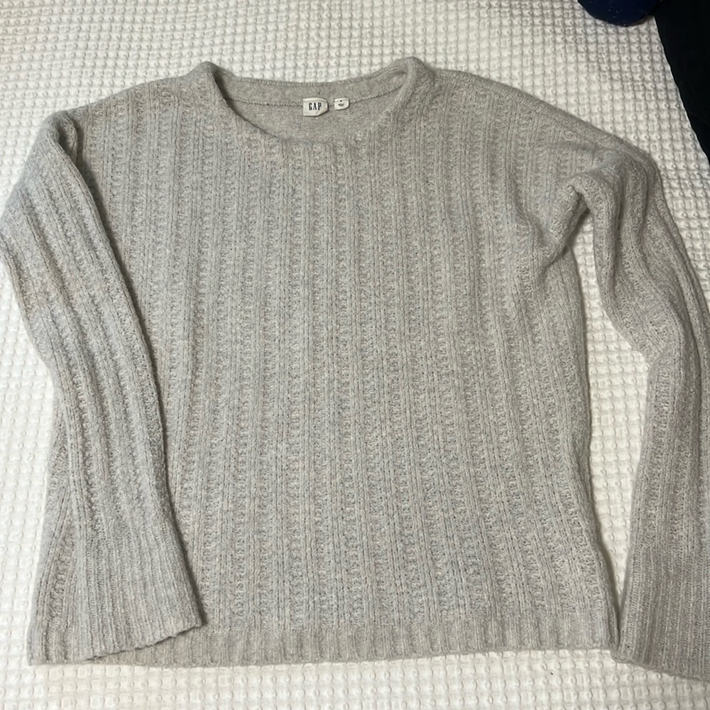 Gap Cable Knit Sweater - Light Grey size S